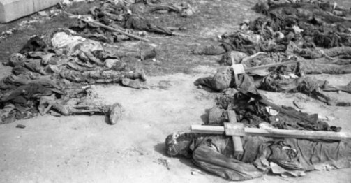 Ekshumacja poległych i pomordowanych w kwietniu i maju 1945